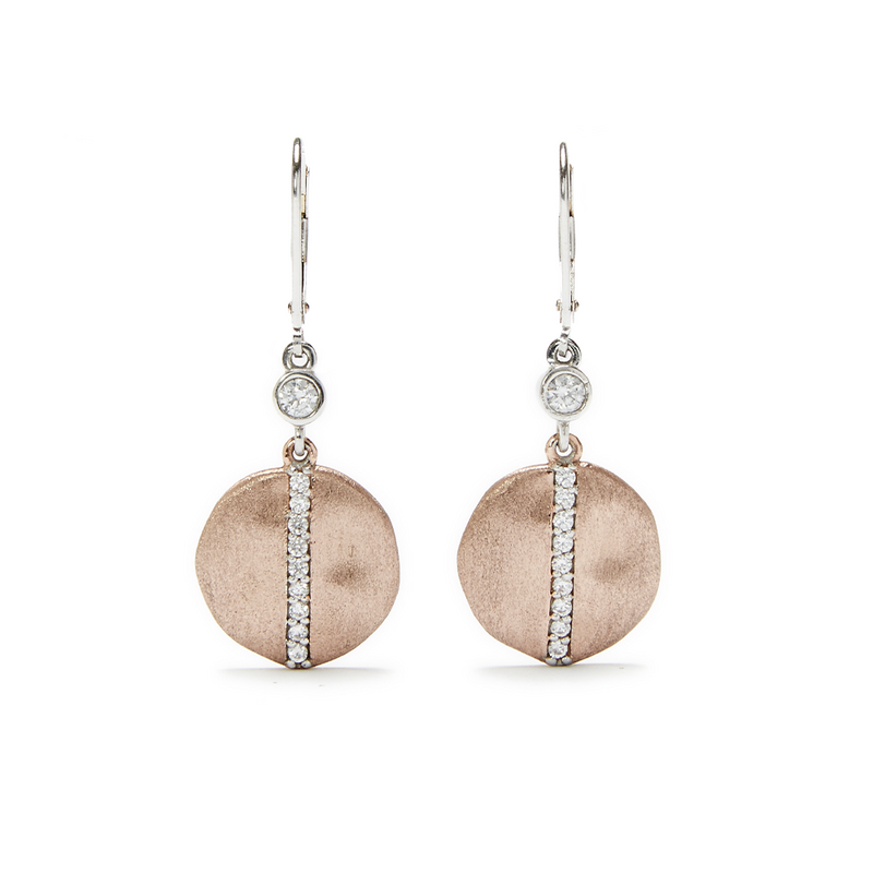 Drop earrings with pave crystals - Lily