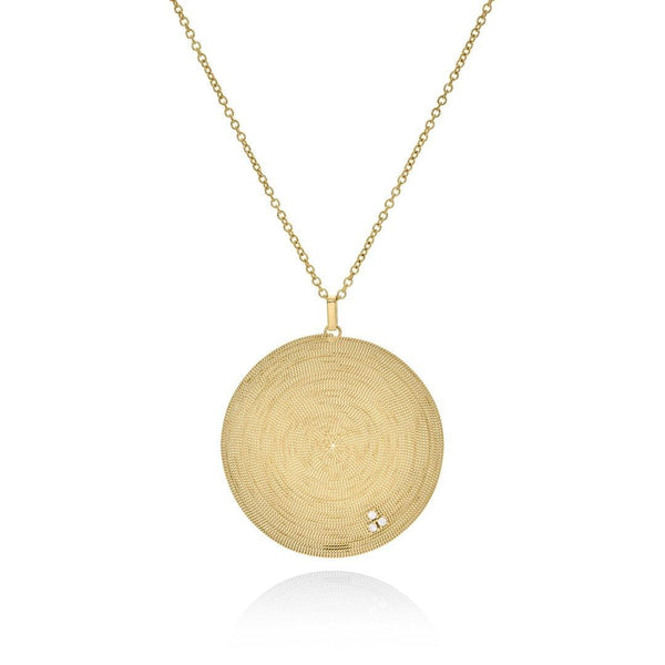 INFINITY DISC NECKLACE WITH ACCENTS - Lily