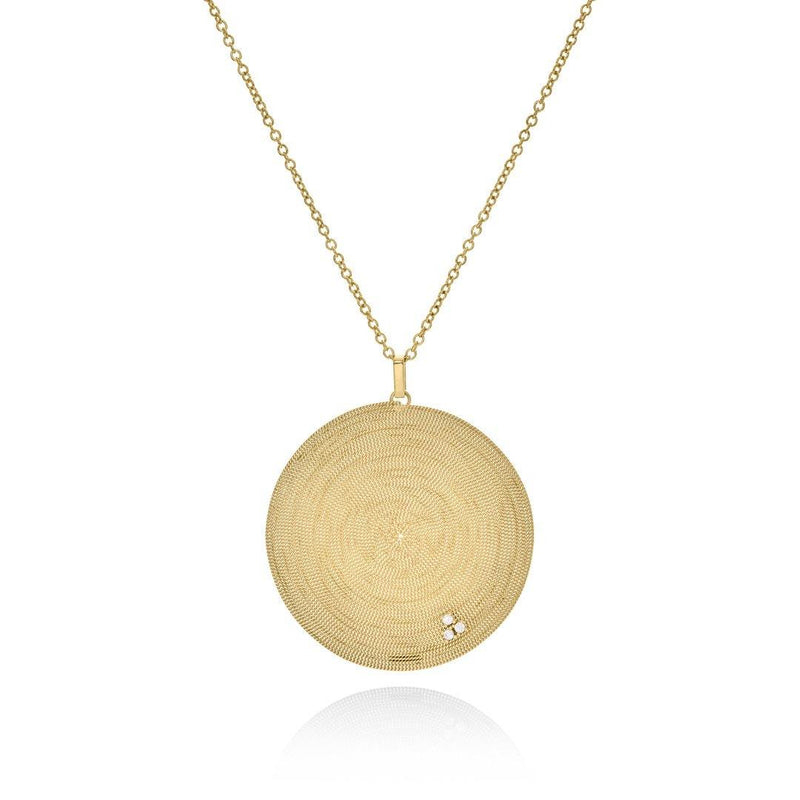 INFINITY DISC NECKLACE WITH ACCENTS - Lily