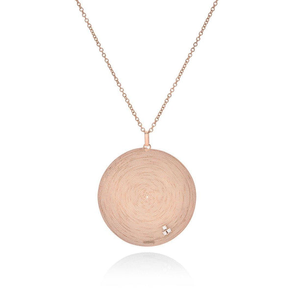 INFINITY DISC NECKLACE WITH ACCENTS - Lily