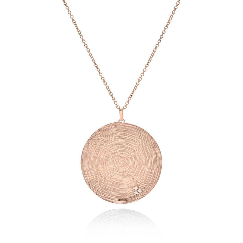 INFINITY DISC NECKLACE WITH ACCENTS - Lily