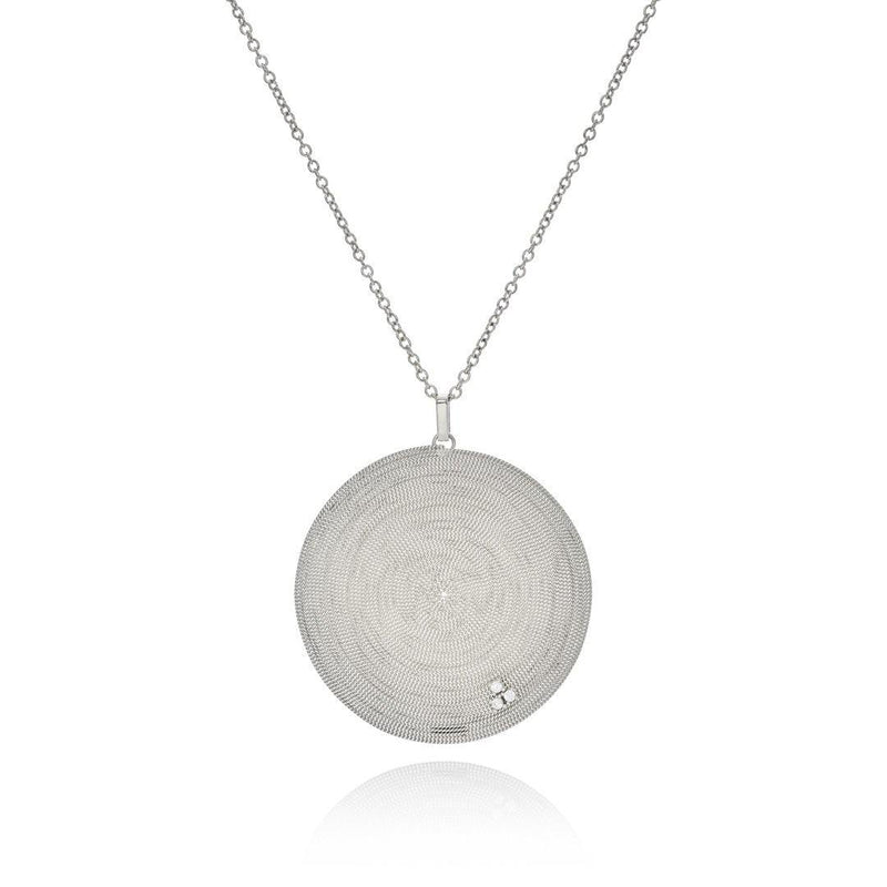 INFINITY DISC NECKLACE WITH ACCENTS - Lily