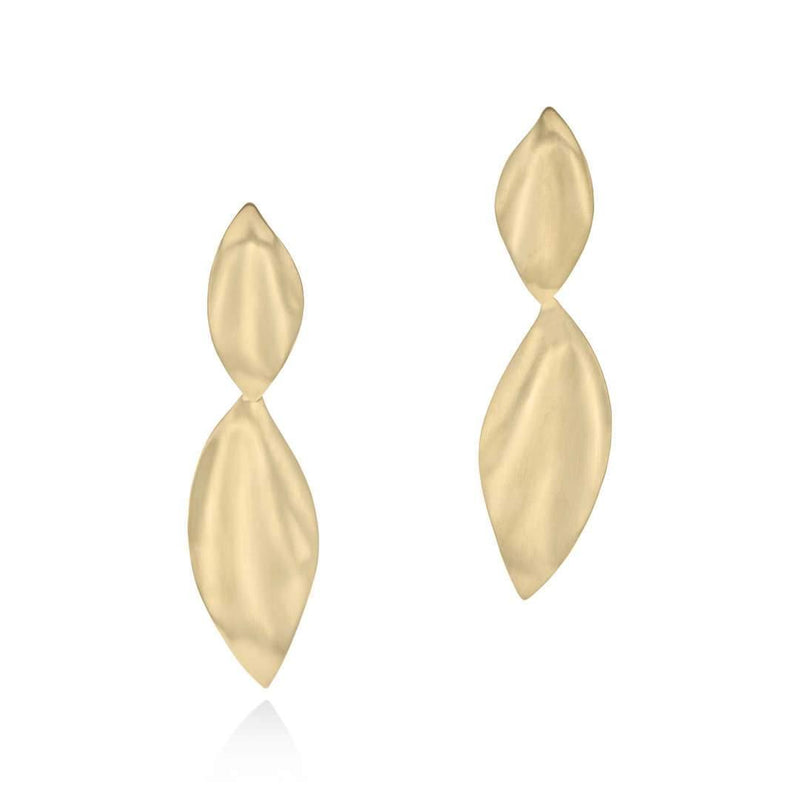 ORGANIC DOUBLE LEAF EARRINGS - Lily